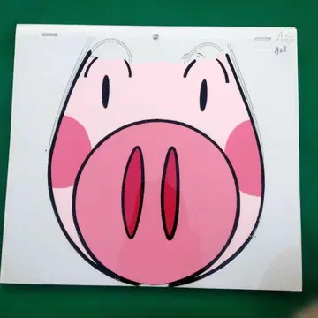 맑음 때때로 돼지 애니메이션 셀화 10장.