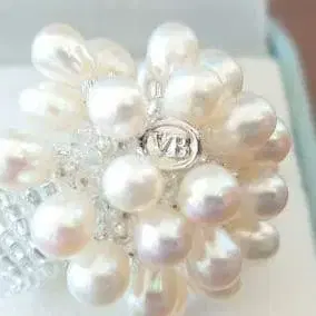 반돔 부티크 VB 각인 담수 펄 프리 사이즈 반지