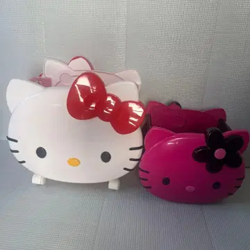헬로키티 수납 박스 캐스터 포함 및 미포함 2종 세트 중고