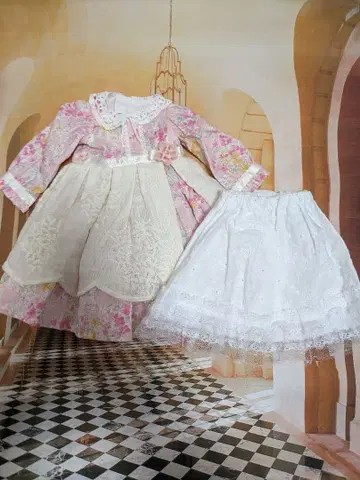 딜러제 꽃무늬 에이프런 포함 드레스 DearSD 보크스.슈퍼돌피