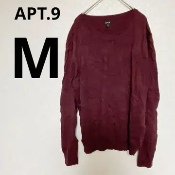 APT.9 버건디 적자색 V넥 니트 [M] 즉시 구매 OK
