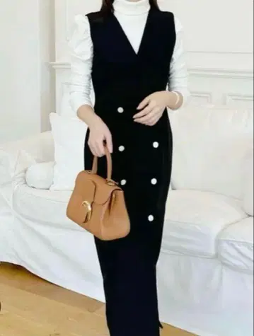 ENEU 프론트 버튼 원피스