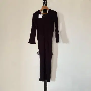 SLY 블랙 리브 롱 원피스