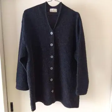 TRUSSARDI 울 혼방 다크 그레이 가디건