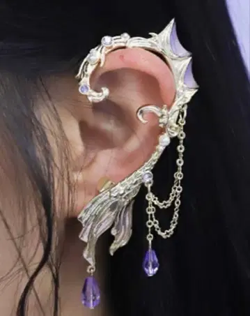 머메이드 스토리 이어커프 골드 퍼플 엑시즈팜