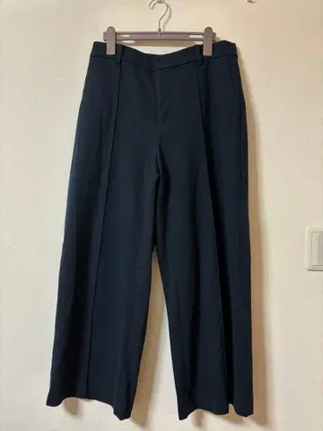 유니클로 2024년 브러쉬드 저지 와이드 팬츠 네이비 XL