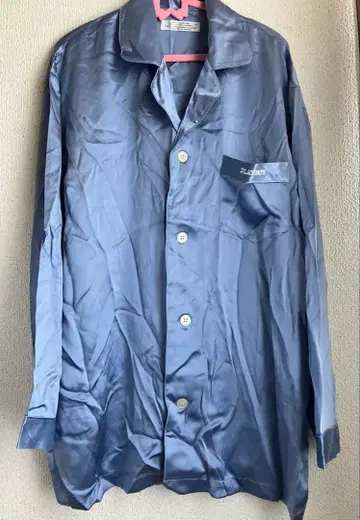 PLAYBOY 남성용 실크 파자마 블루 사이즈 L 새상품