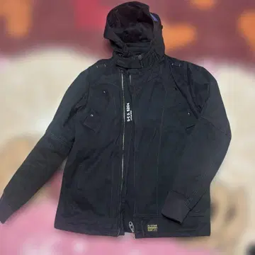 G-Star RAW 후드 부착 자켓 M 사이즈 블랙