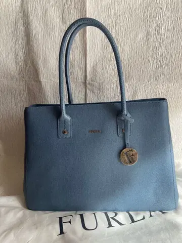 FURLA 블루 그레이 토트백