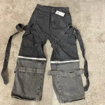 미사용 VALCAN&APHRODITE 지퍼 데님 팬츠 블랙 S