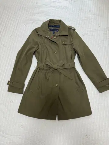TOMMY HILFIGER 올리브 트렌치코트