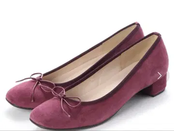 HIPS 스퀘어 토 힐업 발레 슈즈 (보르도 스웨이드)