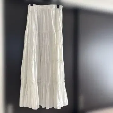 FRAY I.D 화이트 티어드 롱 스커트 S 사이즈