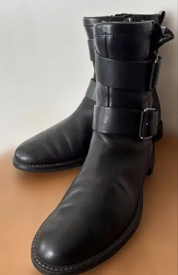 ecco 에코 천연 가죽 숏부츠 사이드 지퍼 블랙