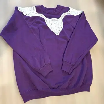 [ 헤인즈 ] 레어! 미국제 레이스 퍼플 속기모 맨투맨 XL