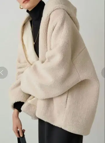 LOUNGEDRESS 플리스 후드 자켓 베이지