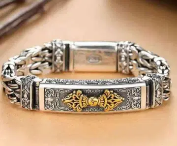 실버 s925 체인 팔찌 뱅글 한국 락 빈티지