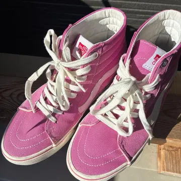 Vans 핑크 하이컷 스니커즈