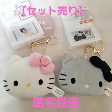 [ 새상품 ] 시마무라 헬로키티 흑백 참 마스코트 2세트 갸루