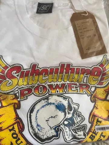 23SS SC SubCulture POWER SKULL 티셔츠
