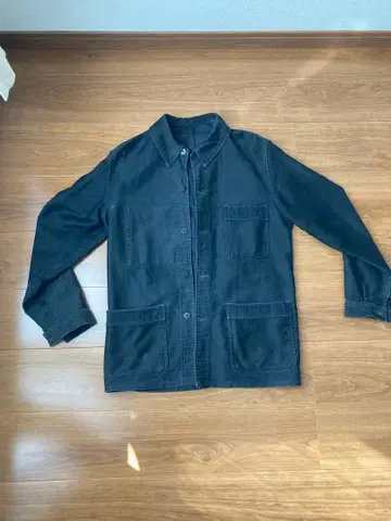 빈티지/블랙 몰스킨 프렌치 워크 자켓