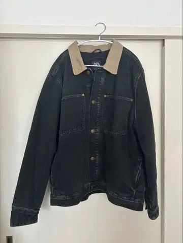 [ 새상품급 ] ZARA 데님 자켓 블랙 XL