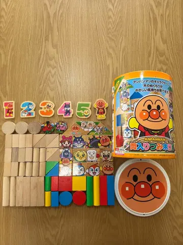 호빵맨 통입식 쌓기 블록 DX 푸짐한 60피스 숫자 쌓기 블록 덤 포함