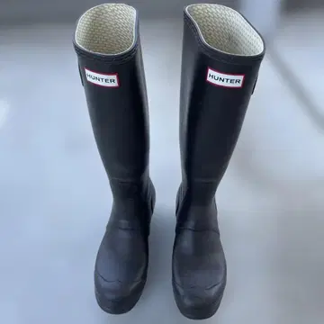 HUNTER 블랙 장화 레인부츠