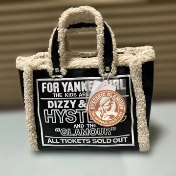 [ 새상품 ] HYSTERIC GLAMOUR 토트백 블랙/베이지