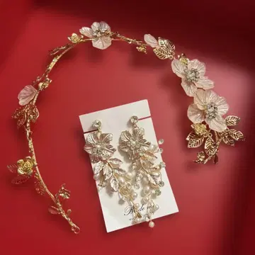 브라이미 핑크 골드 헤드 액세서리 귀찌