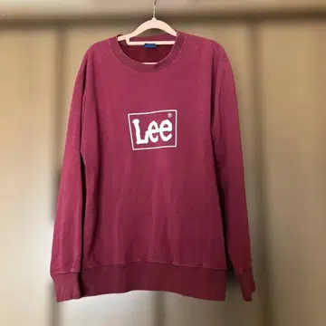 Lee 버건디 로고 트레이닝복