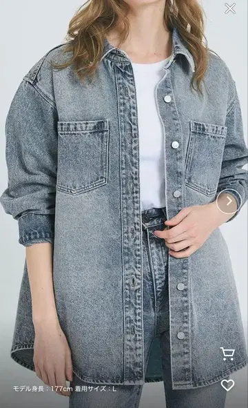 coca* 오버 사이즈 데님 자켓