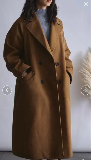 벨티드 더블 체스터 오버 실루엣 코트