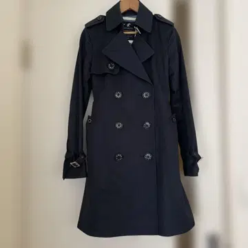 네이비 더블 브레스트 트렌치코트 사이즈 34