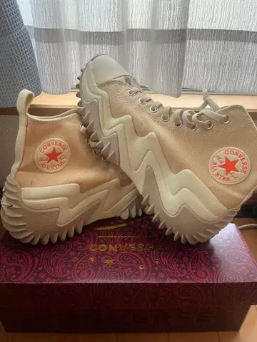 컨버스 란스타모션 하이컷 베이지