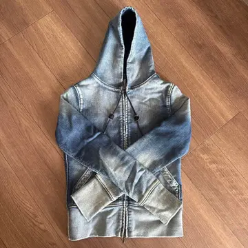 YANUK 인디고 데님 후드티 XS