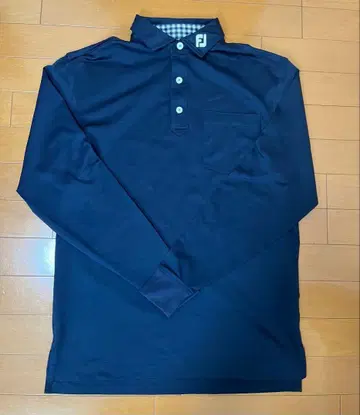 FootJoy 골프용 긴팔 피케 셔츠 네이비 M 사이즈