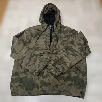 H&M 카모 패턴 풀오버 마운틴 파카 나일론 자켓 XL 사이즈