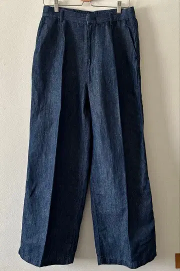 MUJI 헴프 혼방 턱 와이드 팬츠 L