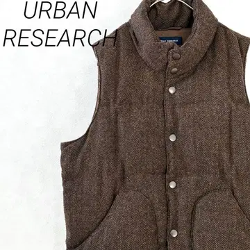 URBAN RESEARCH 다운 베스트 하이넥 포켓 부착 심플