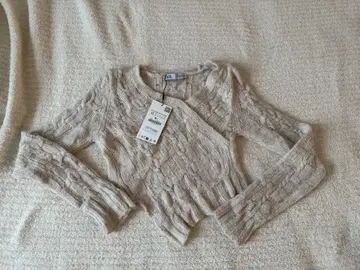 ZARA 아이보리 케이블 니트 스웨터 XS