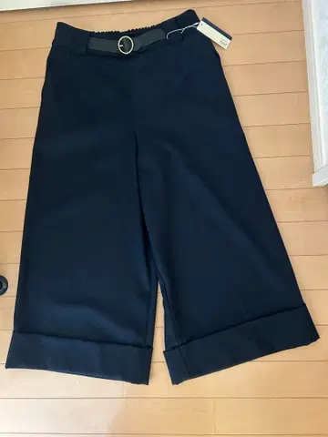 가우초 팬츠 블랙 벨트 포함