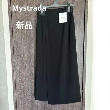 [ 새상품 ] Mystrada 2025 슬릿 저지 스커트 블랙
