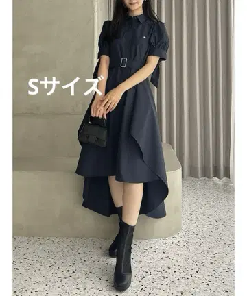 완판템 !polo 네이비 벨트 포함 셔츠 원피스