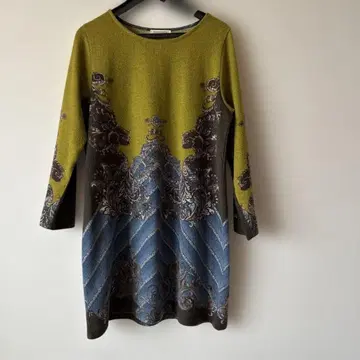 하모니카 일본화풍 패널 무늬 개성 넘치는! 튜닉