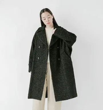 TICCA 울 믹스 트위드 텐트 코트 택 포함 새상품