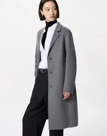 UNIQLO 유니클로 더블 페이스 체스터 롱 코트 M