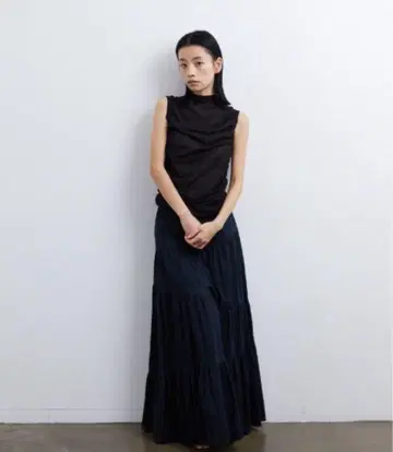 네이비 플레어 스커트