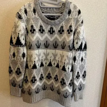 아가일 무늬 긴팔 니트 스웨터