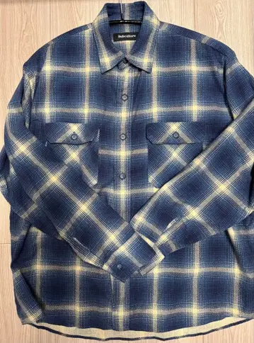 SC 서브컬처 셔츠 사이즈 2 옴브레 체크